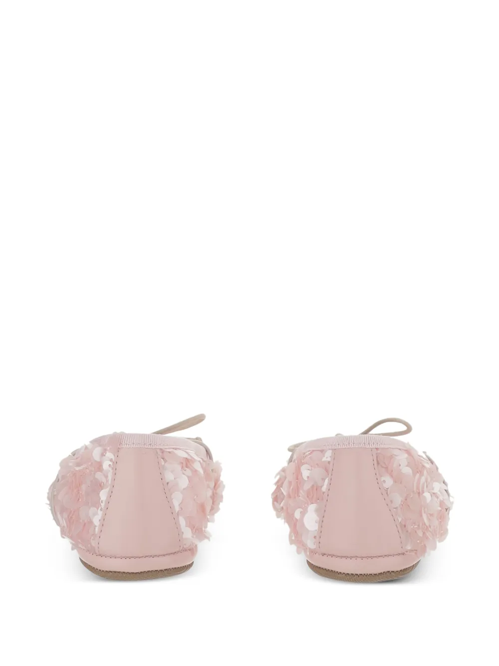 Pèpè sequined round-toe ballet flats Roze