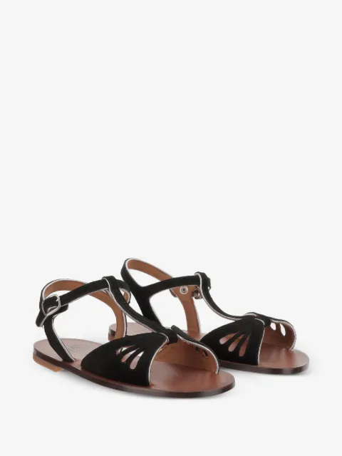 Pèpè open-toe suede sandals