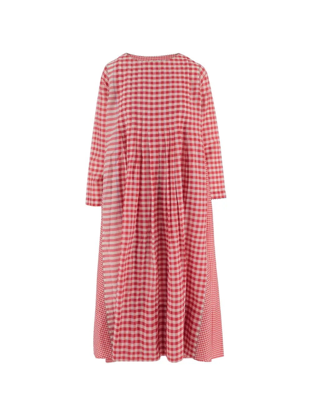 Pero checked round-neck dress - Rosso
