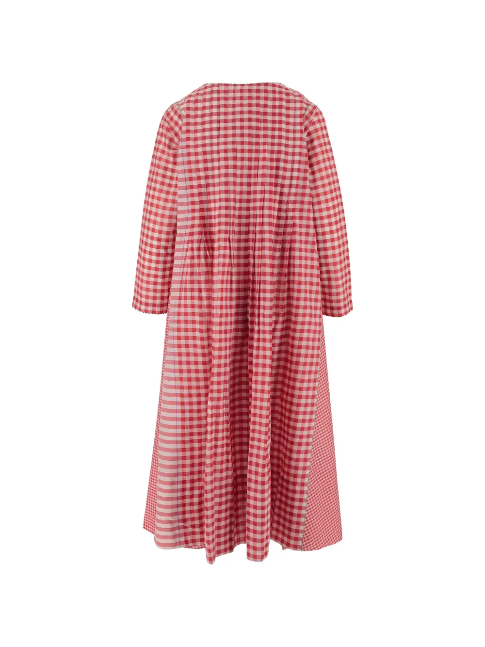  Pero Checked Round-neck Dress - Red 