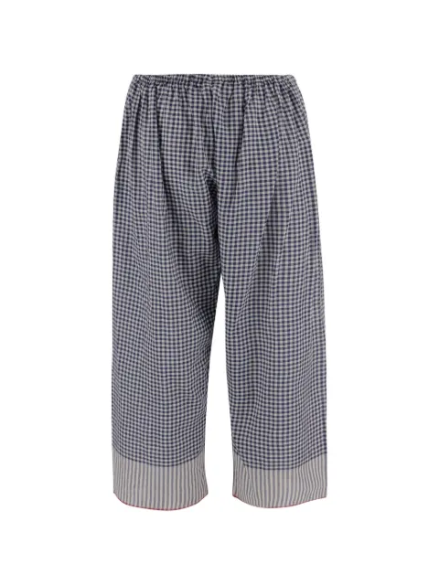 Pero cotton checkered trousers
