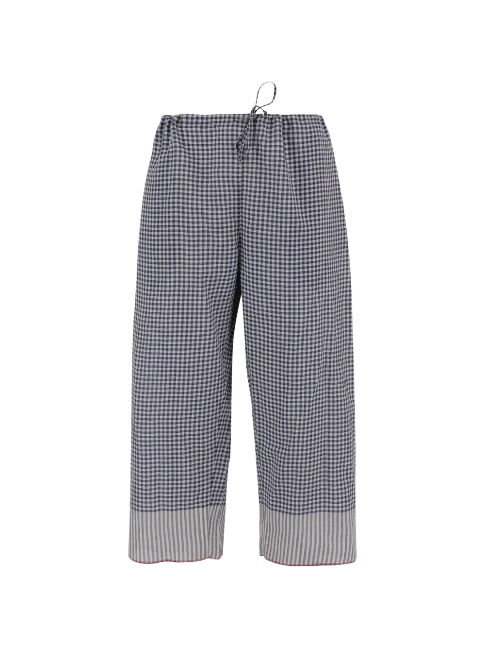  Pero Cotton Checkered Trousers - Blue 