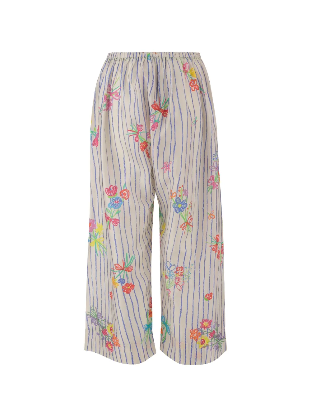  Pero Striped Floral Trousers - Neutrals 