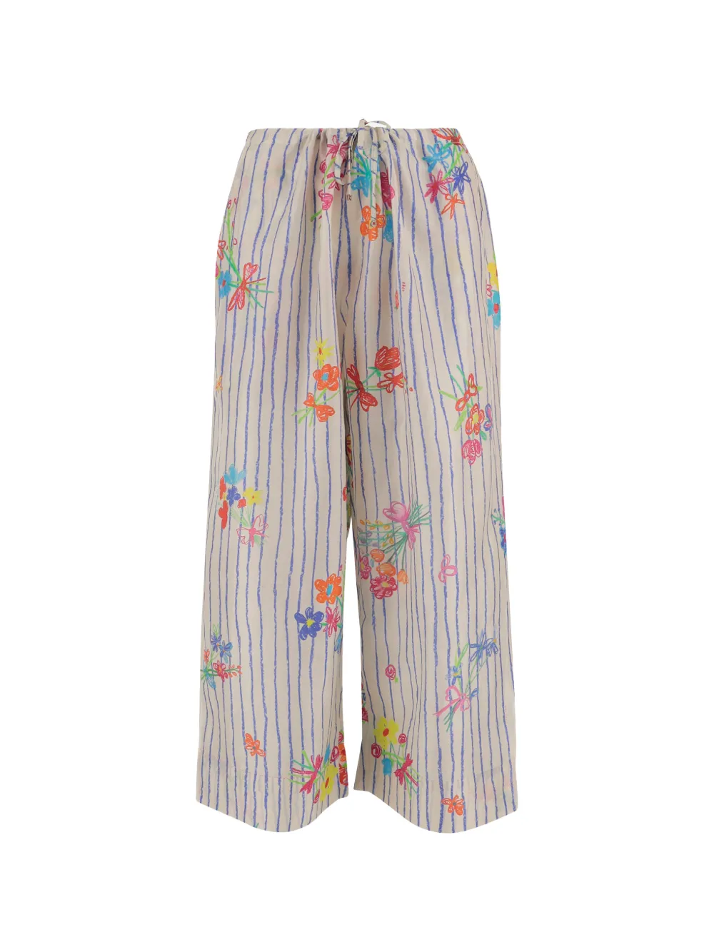 Pero striped floral trousers - Toni neutri