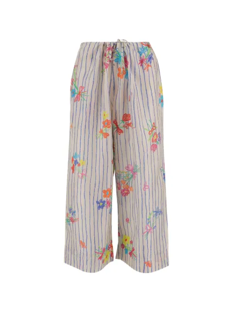 Pero striped floral trousers