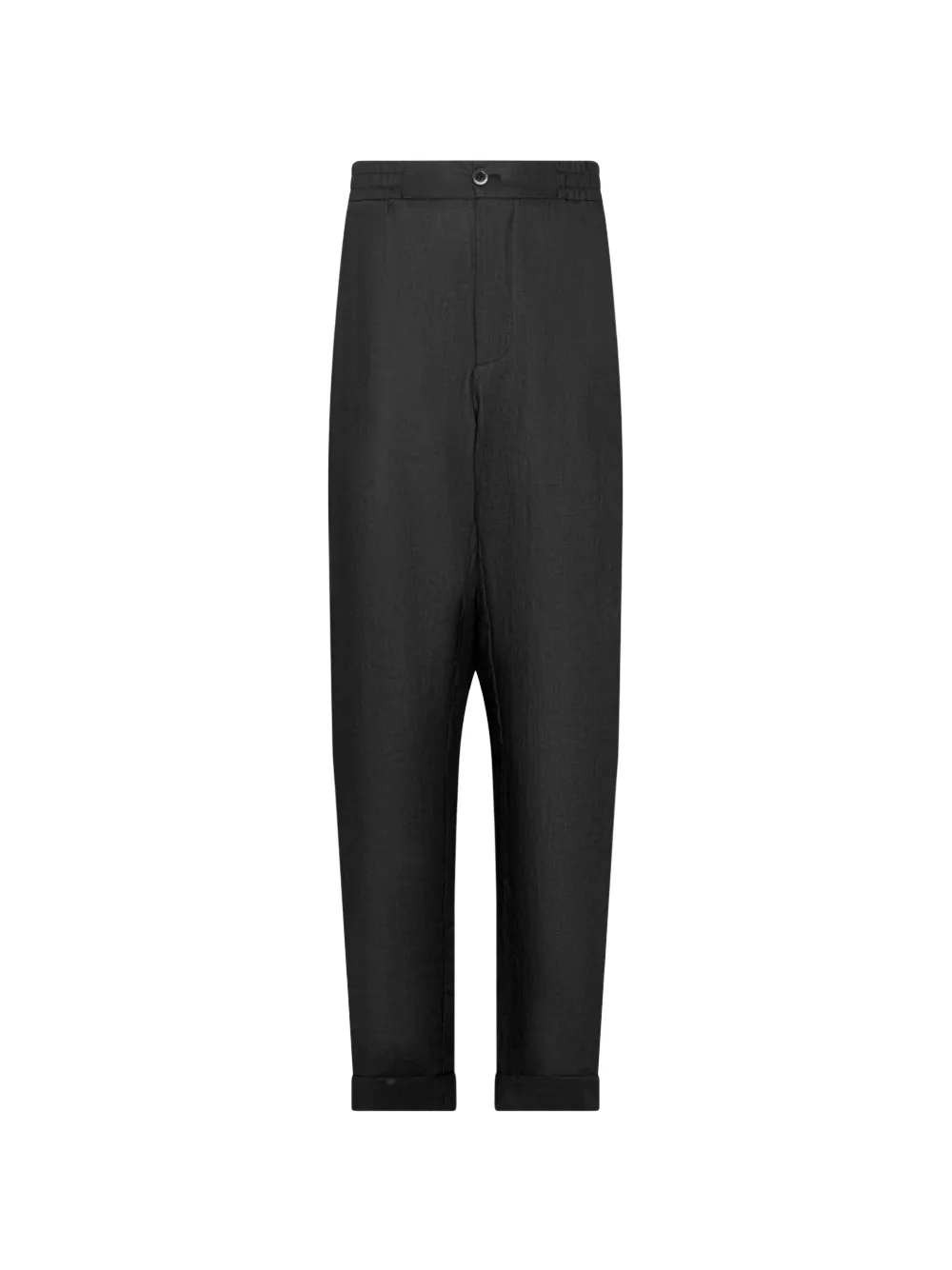FRANZESE COLLECTION Stefano De Martino turn-up trousers - Schwarz