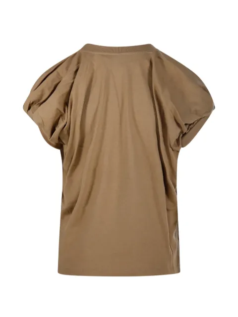 Nude gathered T-shirt