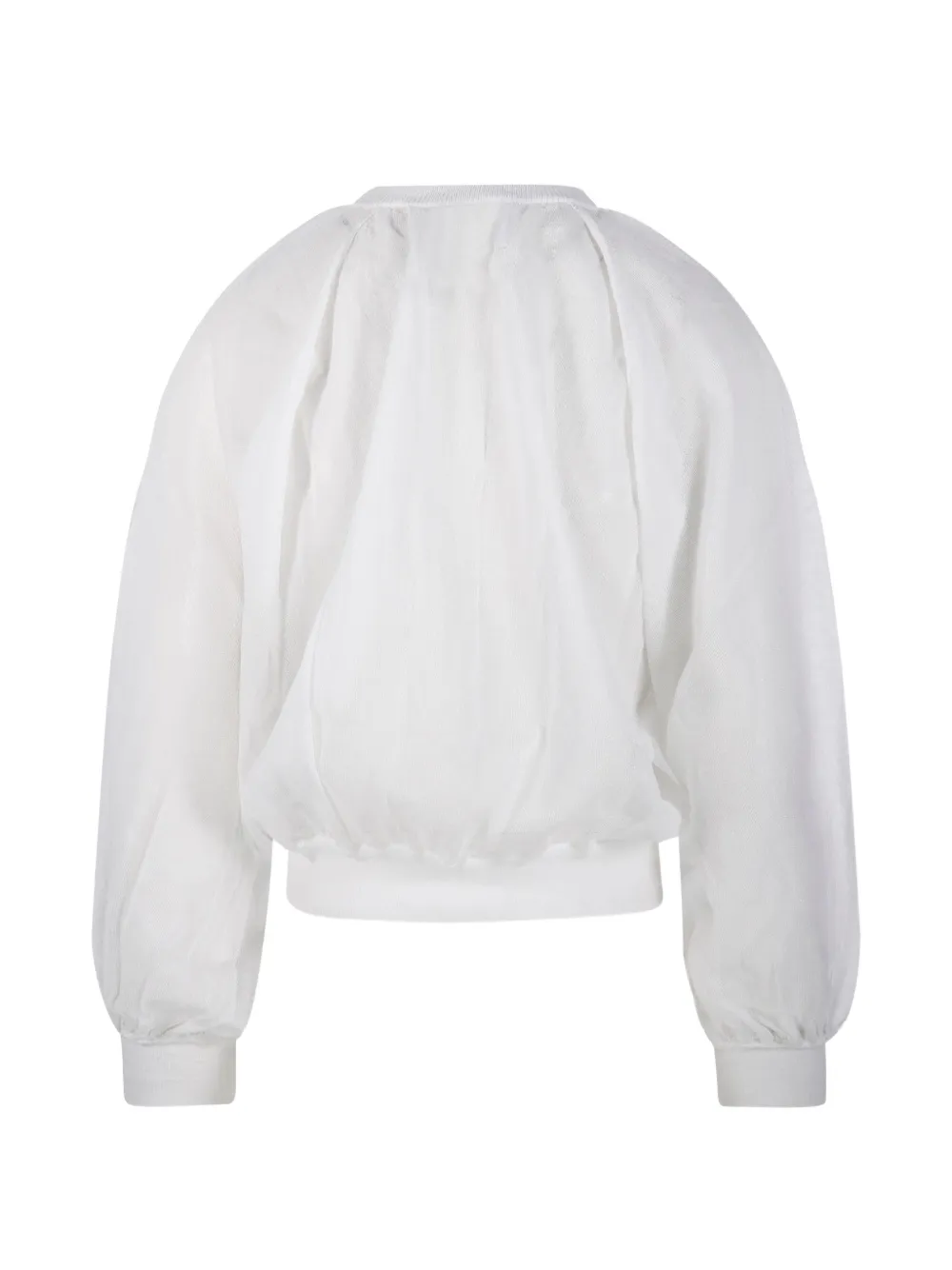  Nude Zip-up Bomber Jacket - White 