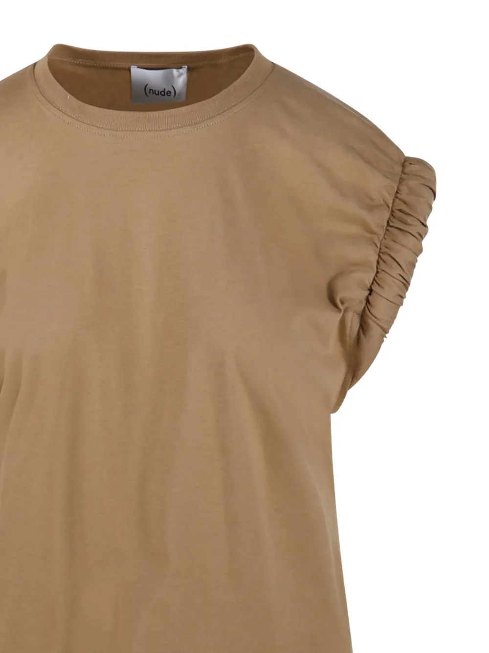  Nude Gathered Short-sleeve T-shirt - Neutrals 