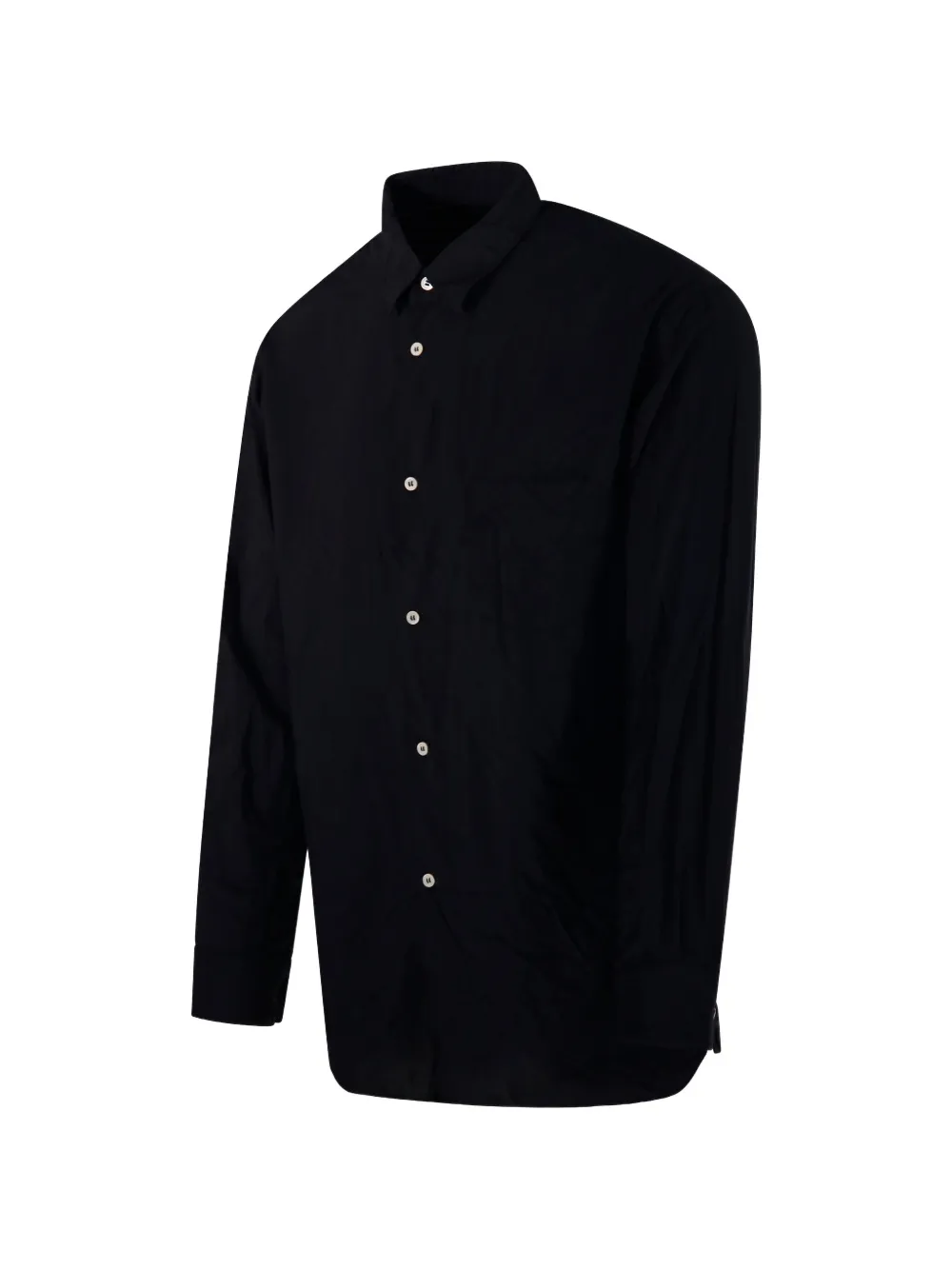 COMME des GARÇONS ファー付きブラックシャツ XS Comme Des Garçons Shirt テクスチャード シャツ | ブラック | FARFETCH JP