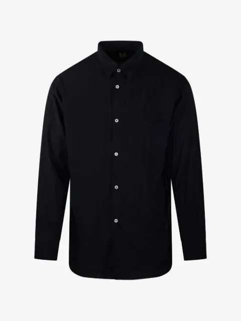Comme Des Garçons Shirt crinkled-effect chest-pocket shirt