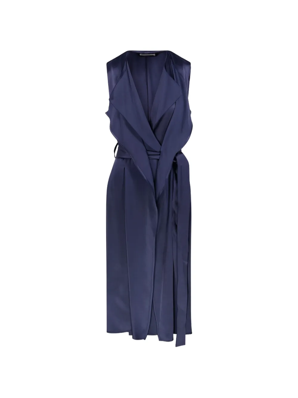 Victoria Beckham Sybil belted V-neck midi dress - Blu