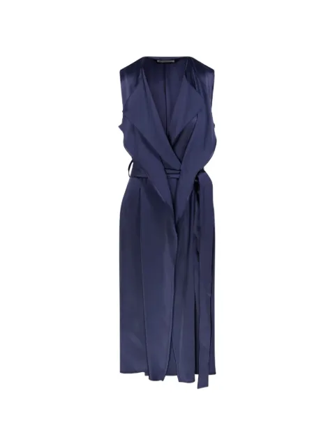 Victoria Beckham Sybil belted V-neck midi dress