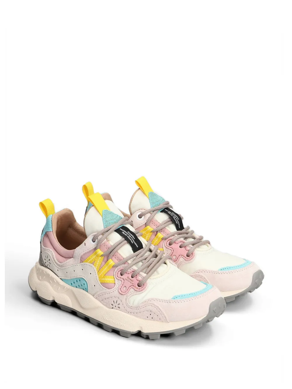 FLOWER MOUNTAIN Yamano 3 panelled sneakers Beige