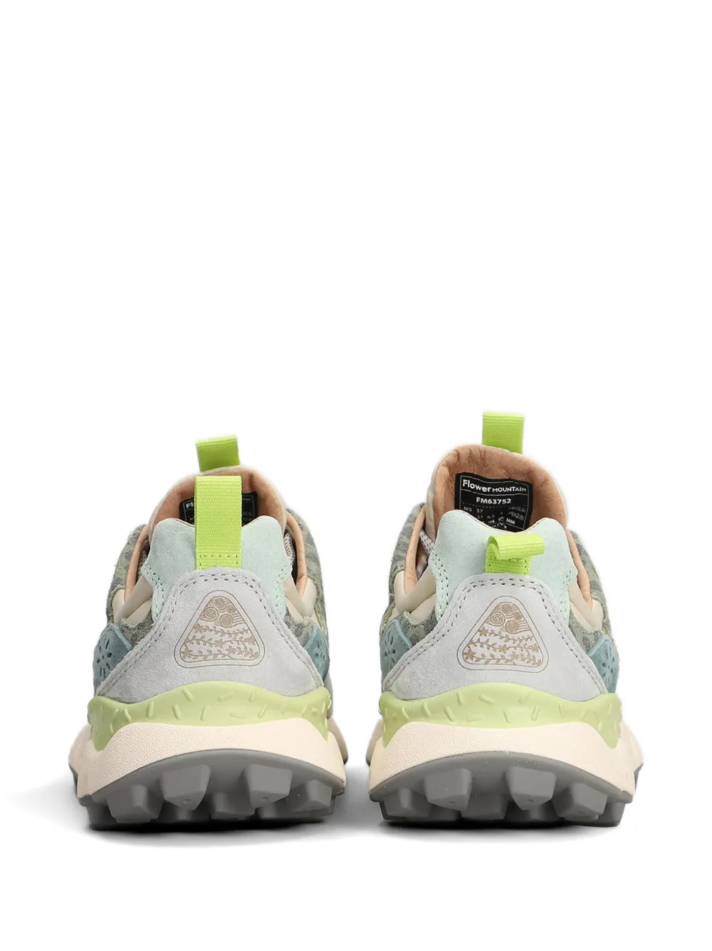 FLOWER MOUNTAIN Yamano 3 leopard-print panelled sneakers Beige