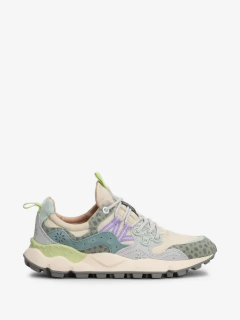 FLOWER MOUNTAIN Yamano 3 leopard-print panelled sneakers