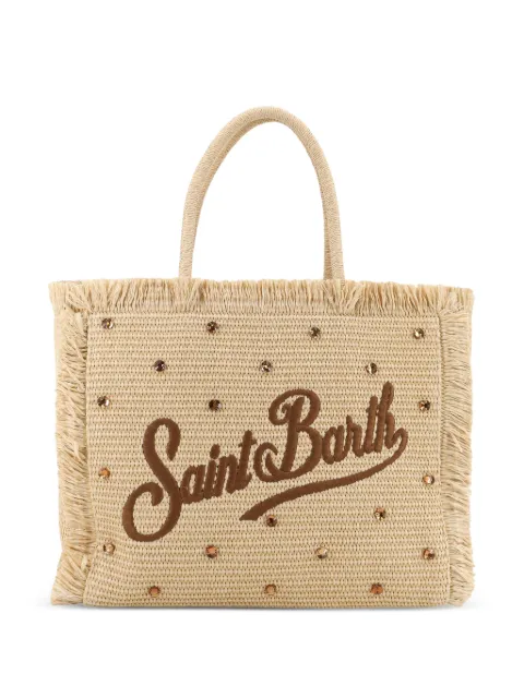 MC2 Saint Barth crystal-embellished frayed tote bag