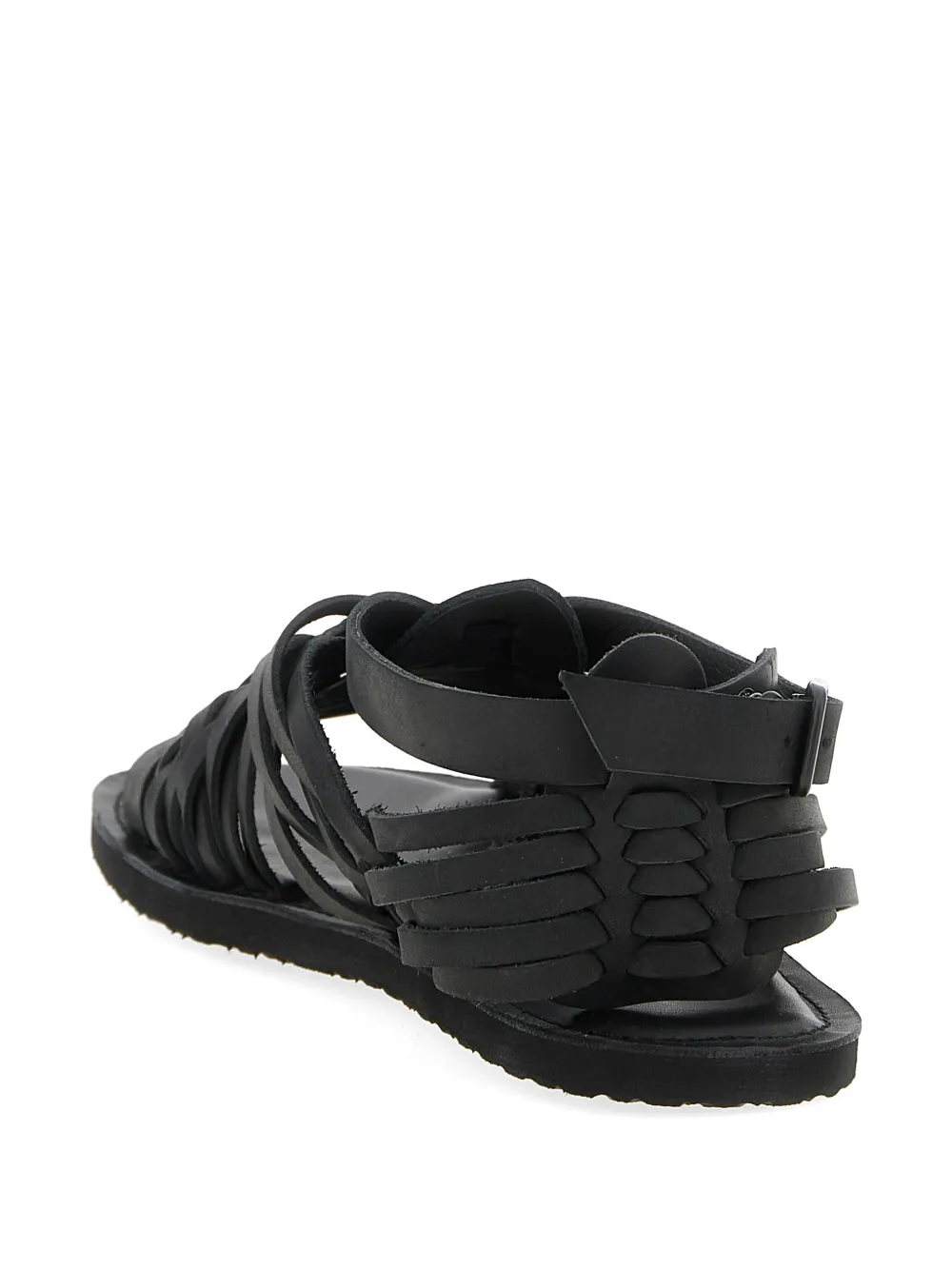 Yohji Yamamoto Gevlochten sandalen Zwart