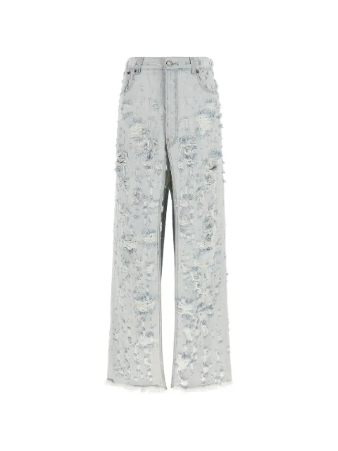 Haikure ripped frayed midi skirt