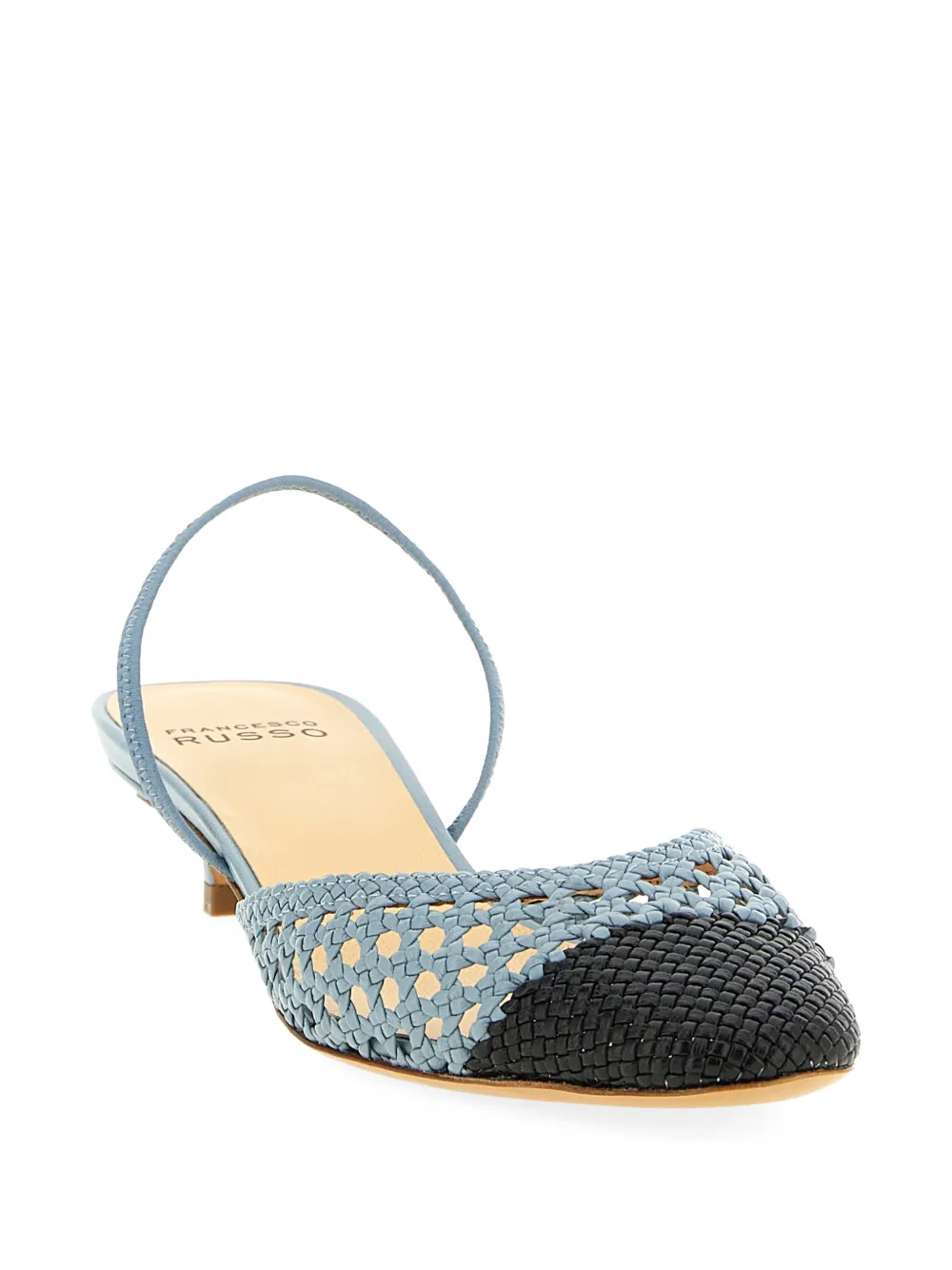 Francesco Russo Slingback pumps met hak Blauw