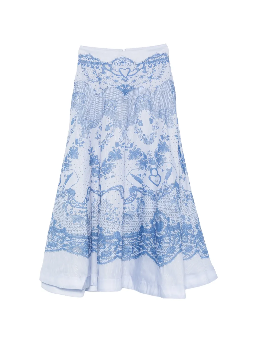 Paper Lace floral lace skirt - Bianco