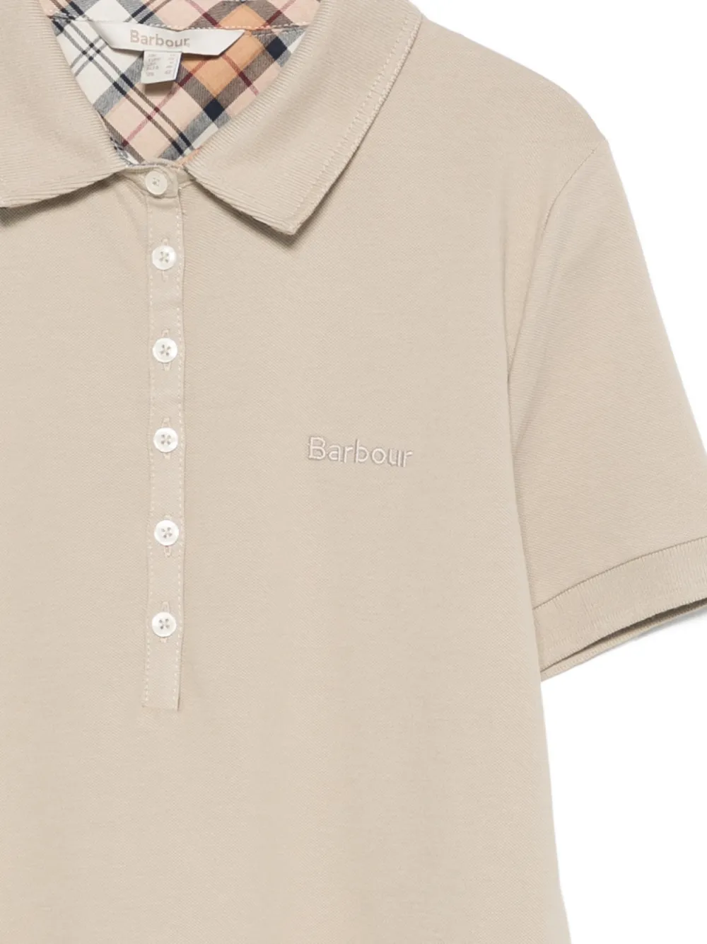 Barbour Poloshirt met knopen Beige