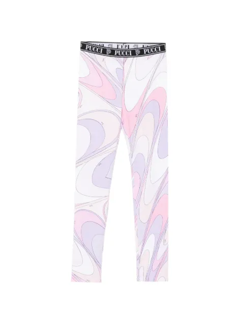 PUCCI Junior logo-waistband printed leggings