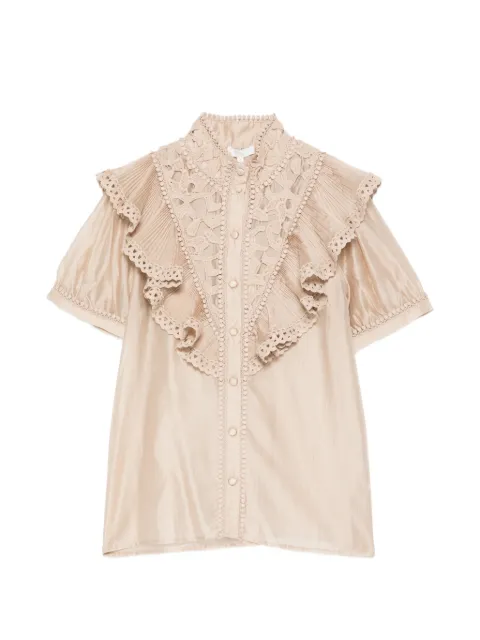 Paper Lace lace ruffled shirt