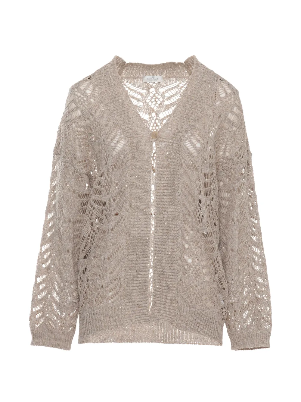 PANICALE openwork cardigan - Toni neutri