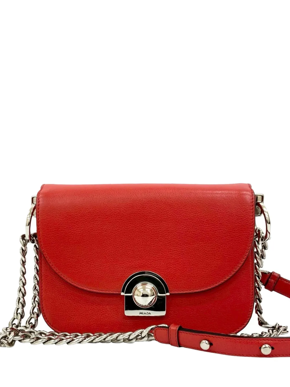 Prada Pre-Owned 2010-2025 Glace Calf Arcade crossbody bag - Rosso