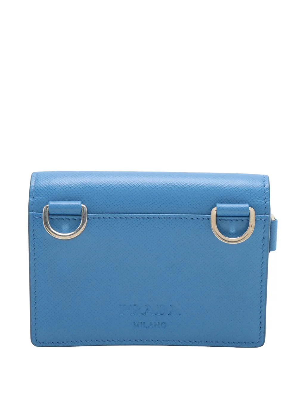 Prada Pre-owned 2000-2025 Mini Saffiano Screw Lock Crossbody Bag in Blue, view 3