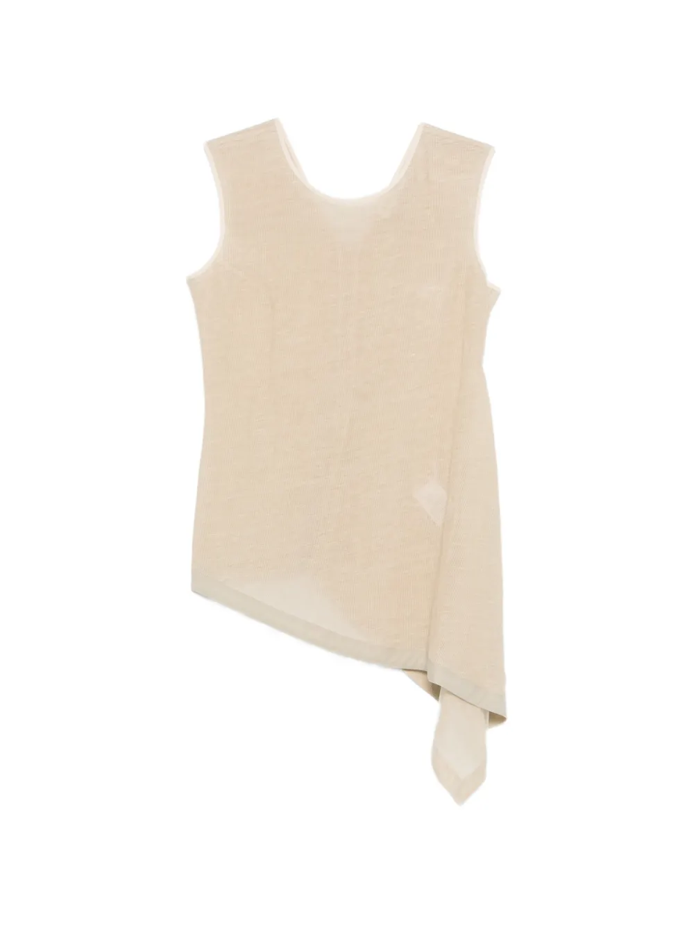 Gentry Portofino sleeveless asymmetric top - Toni neutri