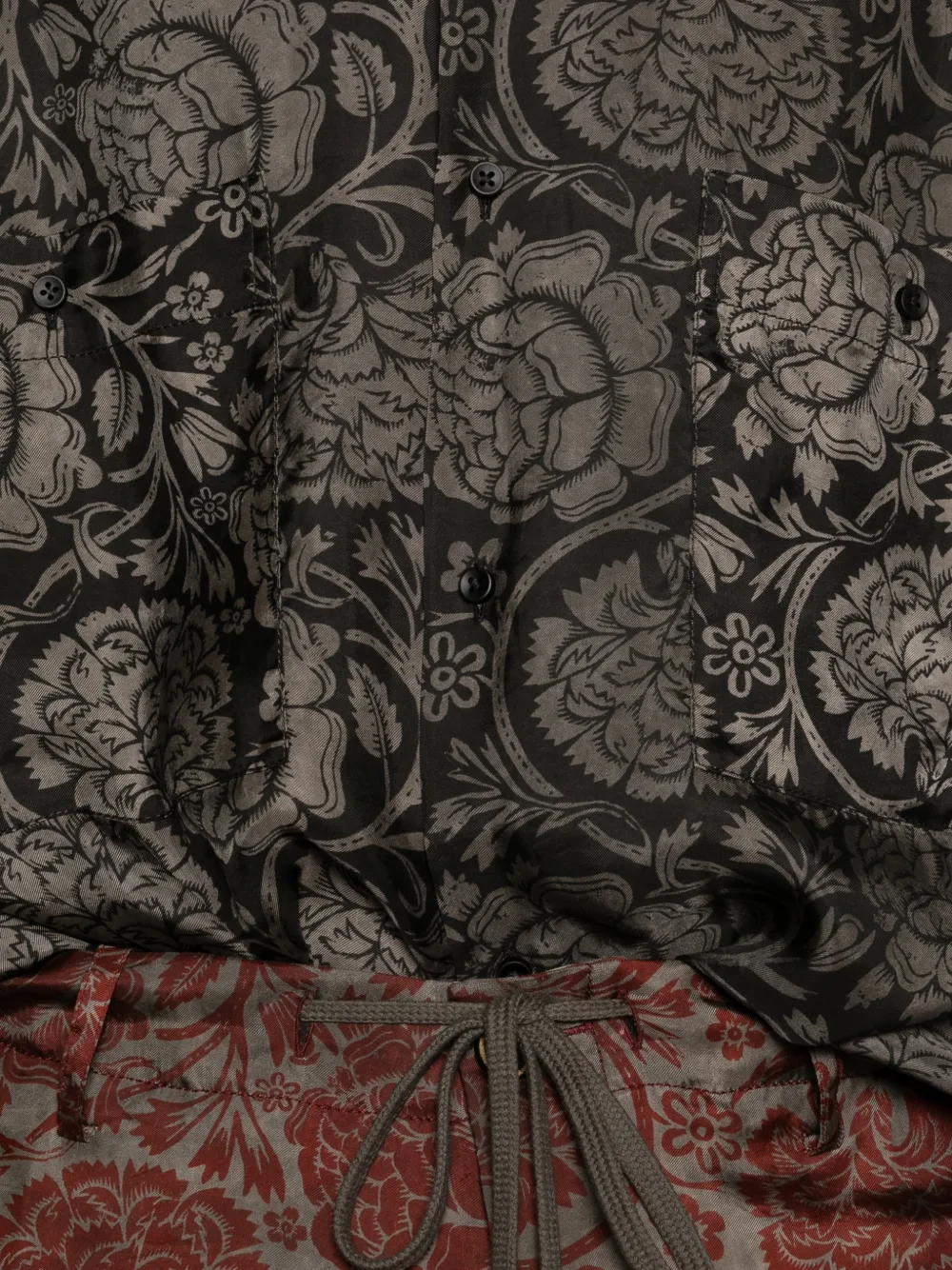 Uma Wang Teorya blouse met bloemenprint Zwart
