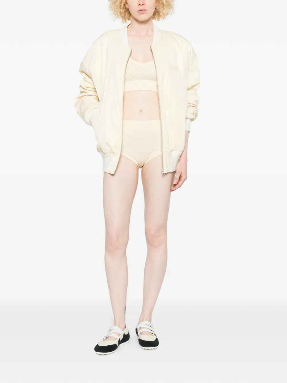 Plan C Mouwloze top Beige