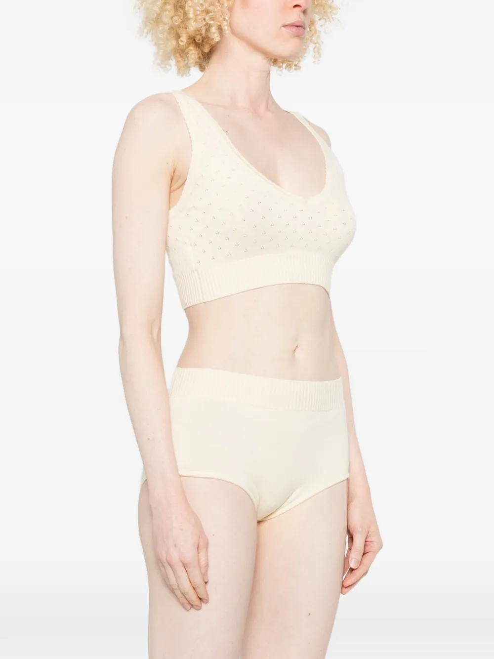 Plan C Mouwloze top Beige