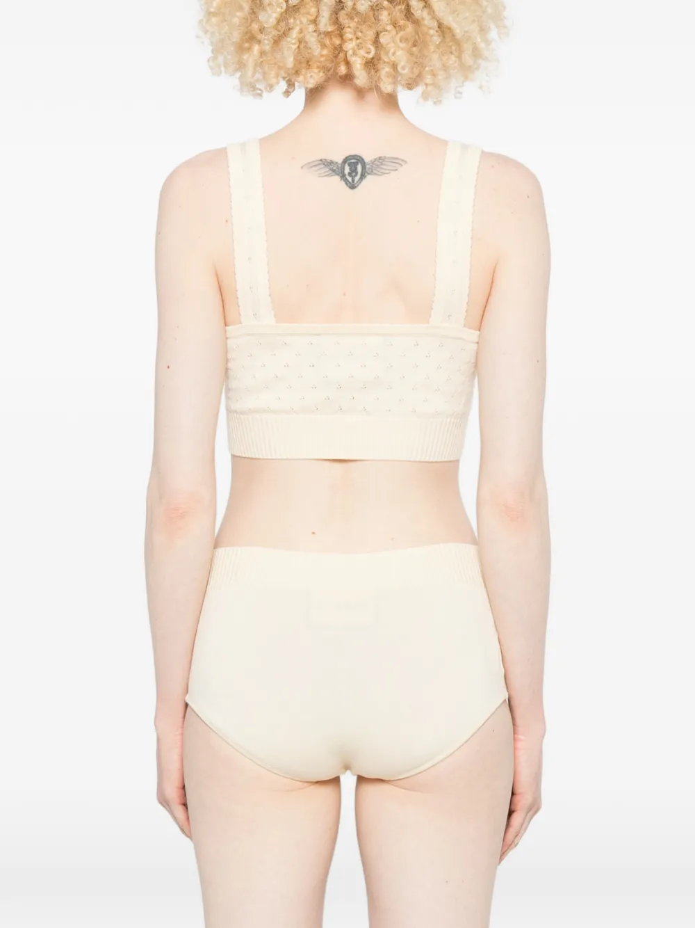 Plan C Mouwloze top Beige
