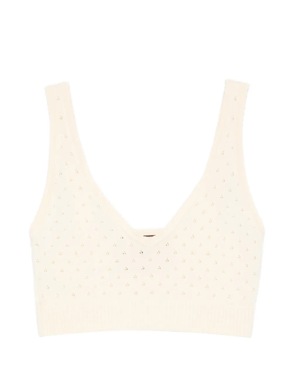 Plan C V-neck sleeveless top - Toni neutri