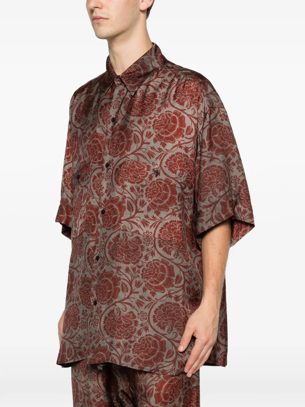 Uma Wang Teorya blouse met bloemenprint Rood