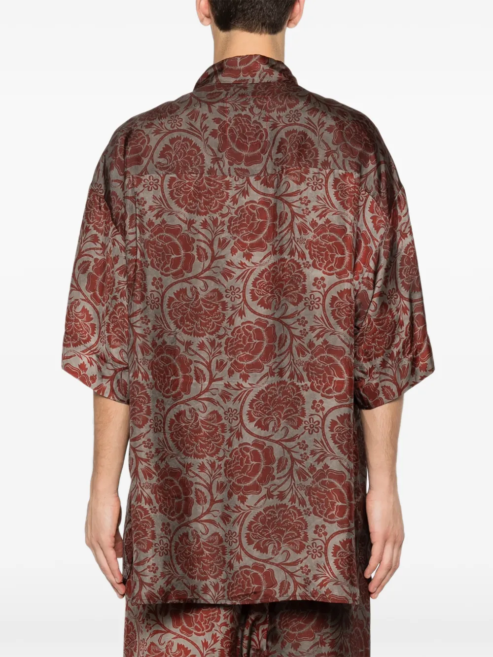 Uma Wang Teorya blouse met bloemenprint Rood