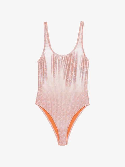 Barbara Bologna metallic-finish swimsuit