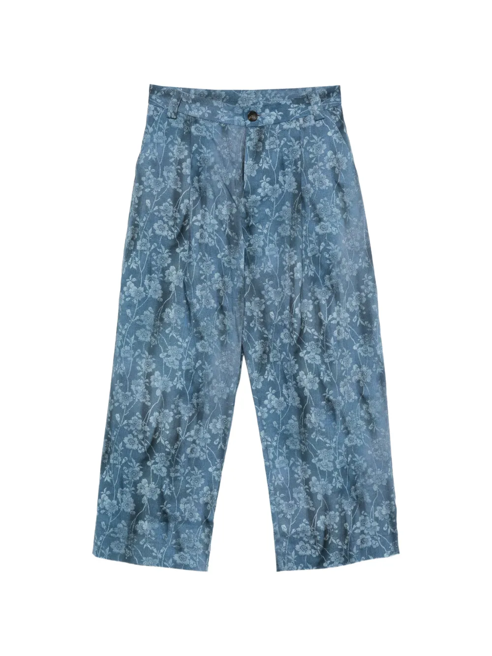 Pierre-Louis Mascia floral-print pleated trousers - Blu