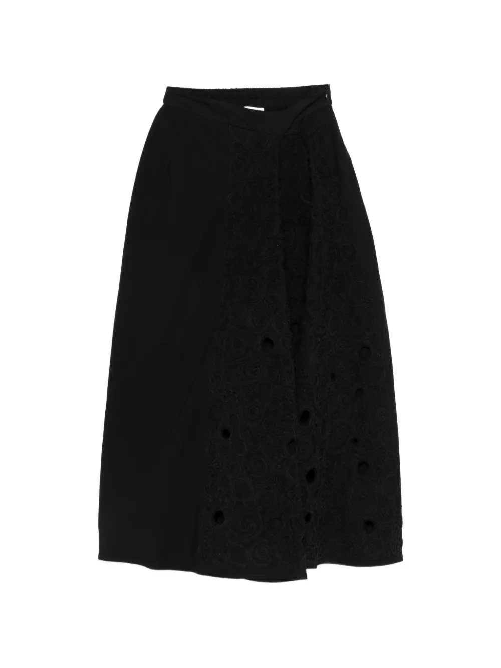 Gentry Portofino appliqué midi skirt - Schwarz