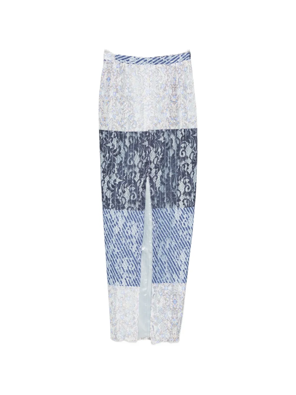Barbara Bologna lace-panelled midi skirt - Blu