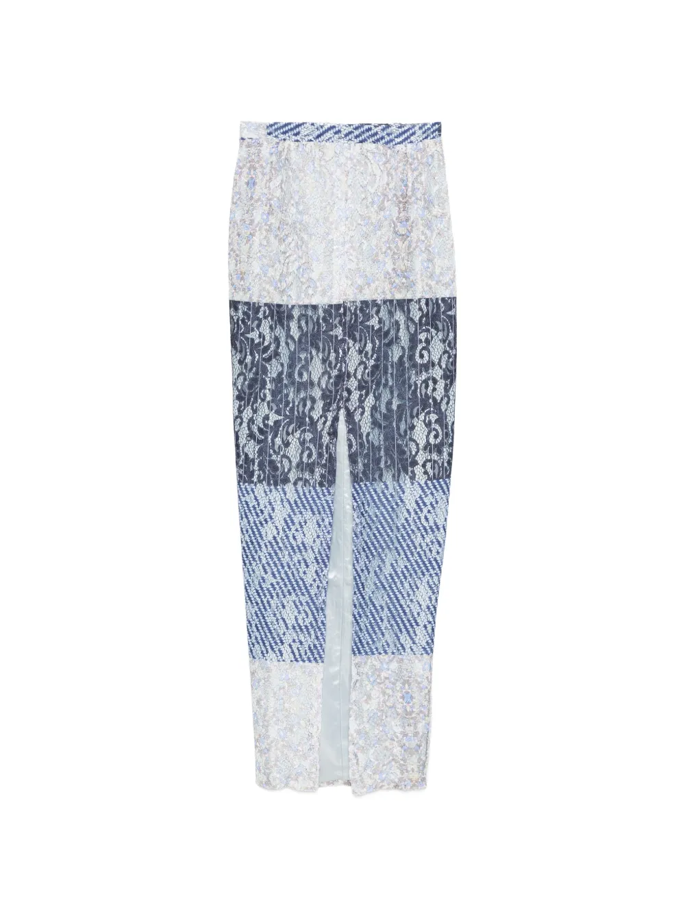 Barbara Bologna lace-panelled midi skirt - Blu