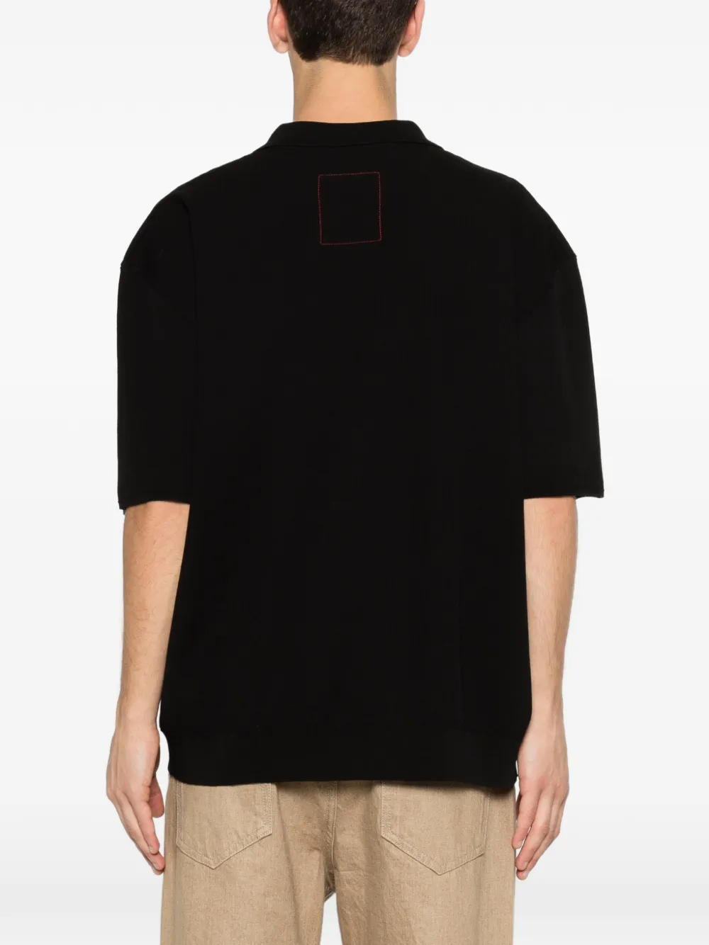 Uma Wang T-shirt met V-hals Zwart