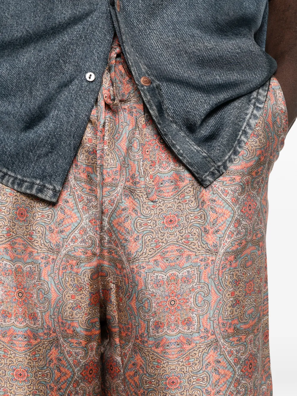 Pierre-Louis Mascia Palazzo broek met paisley-print Oranje