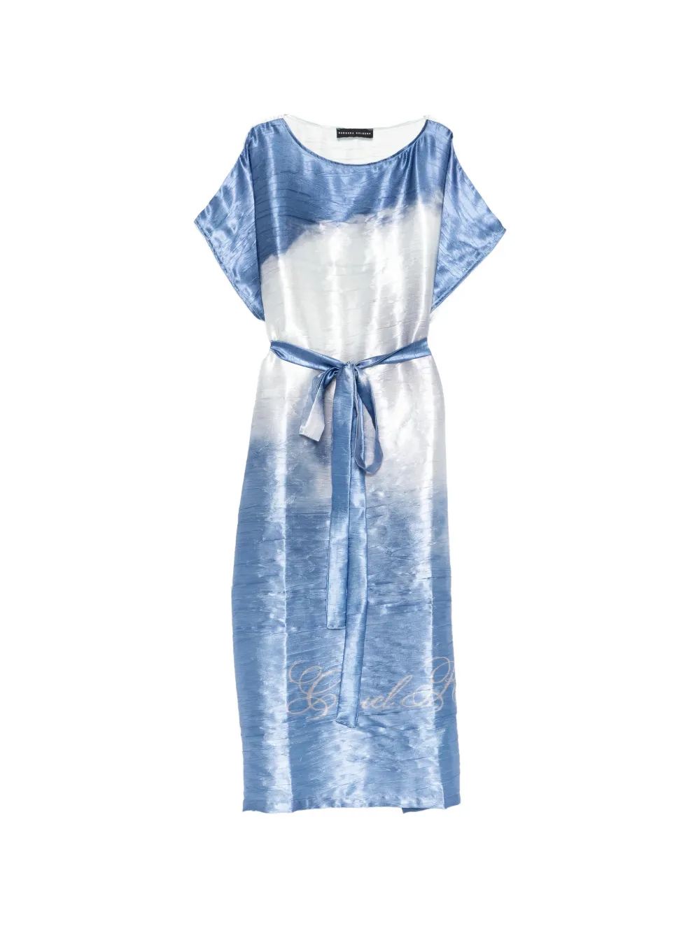 Barbara Bologna Abito midi con cintura e scollo ampio - Blu