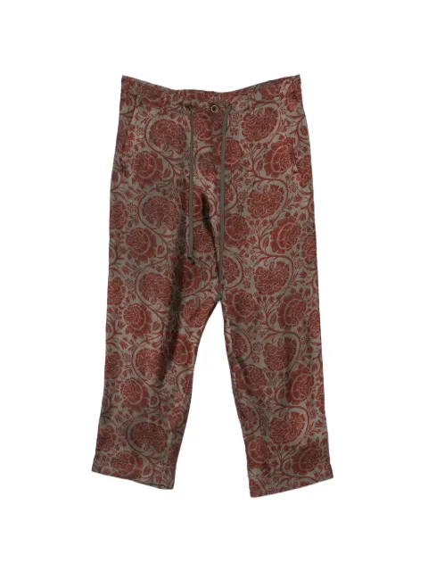 Uma Wang Perch floral-print drawstring trousers