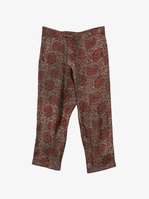 Uma Wang Perch floral-print drawstring trousers