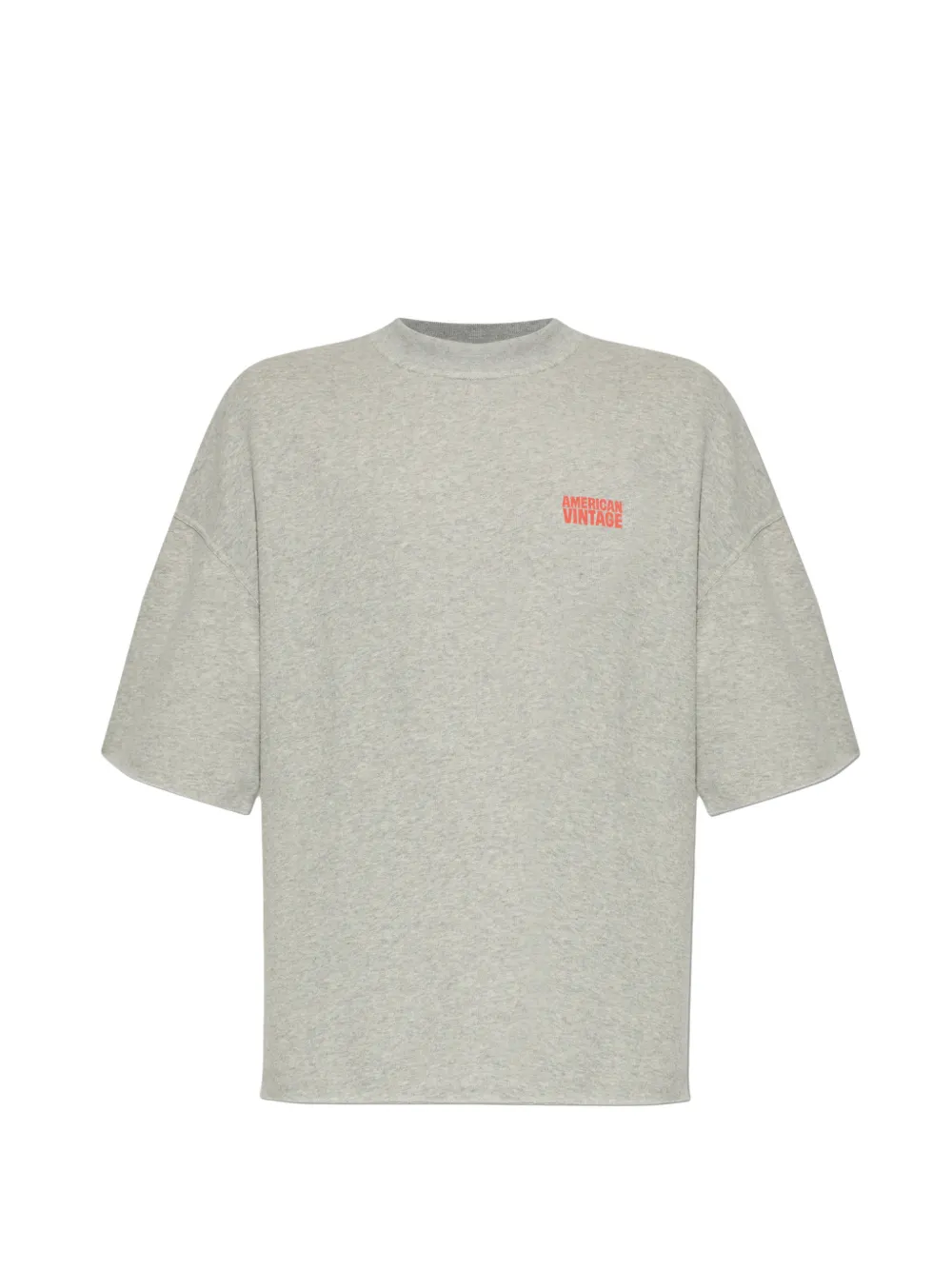 American Vintage raw-hem T-shirt - Grigio